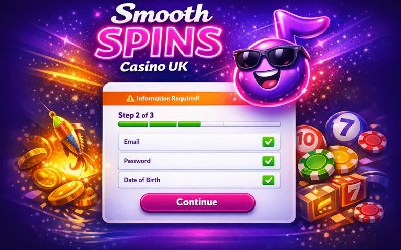 Smooth Spins Casino sign up page